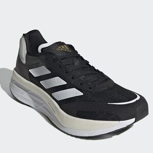 NWT Men's Adidas Adizero Boston 10 running shoes Black/White/Gold Metallic sz 13